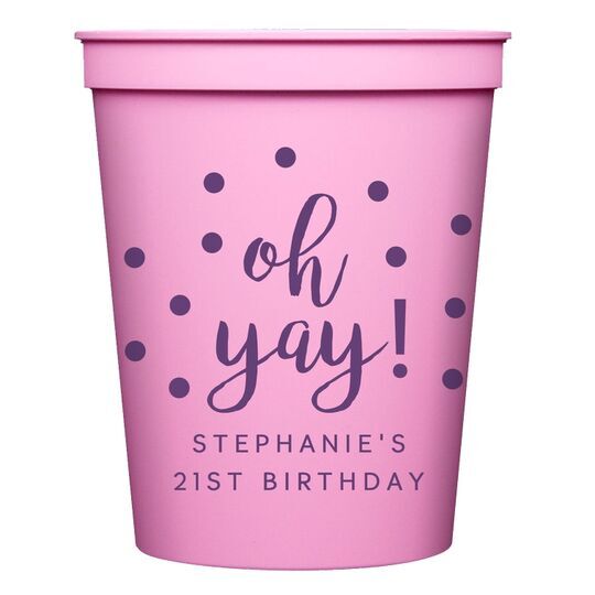 Confetti Dots Oh Yay! Stadium Cups